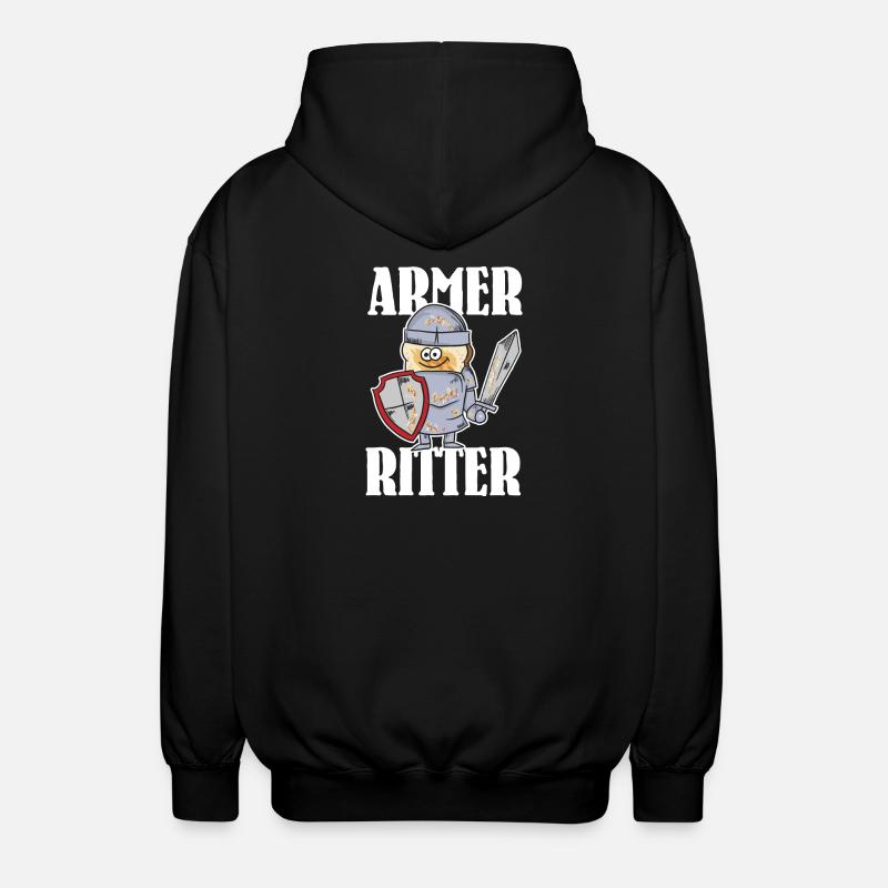 Armer Ritter, Frech Toast - Unisex Kapuzenjacke - Schwarz