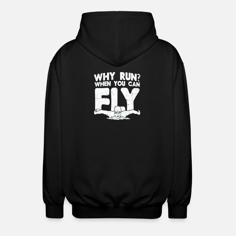 Schwimmen Schwimmer Geschenk - Unisex Kapuzenjacke - Schwarz