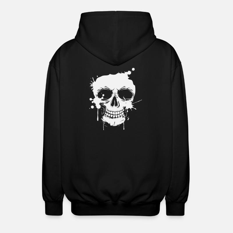 Crâne crâne graffiti - Veste à capuche unisexe - noir
