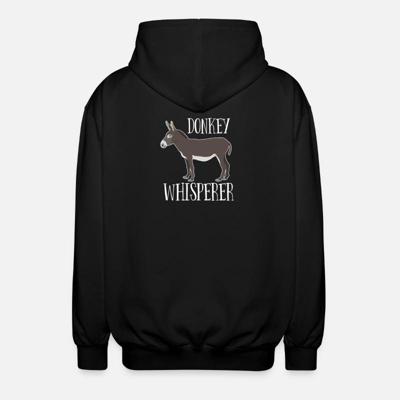 Esel - Eselflüsterer - Unisex Kapuzenjacke - Schwarz