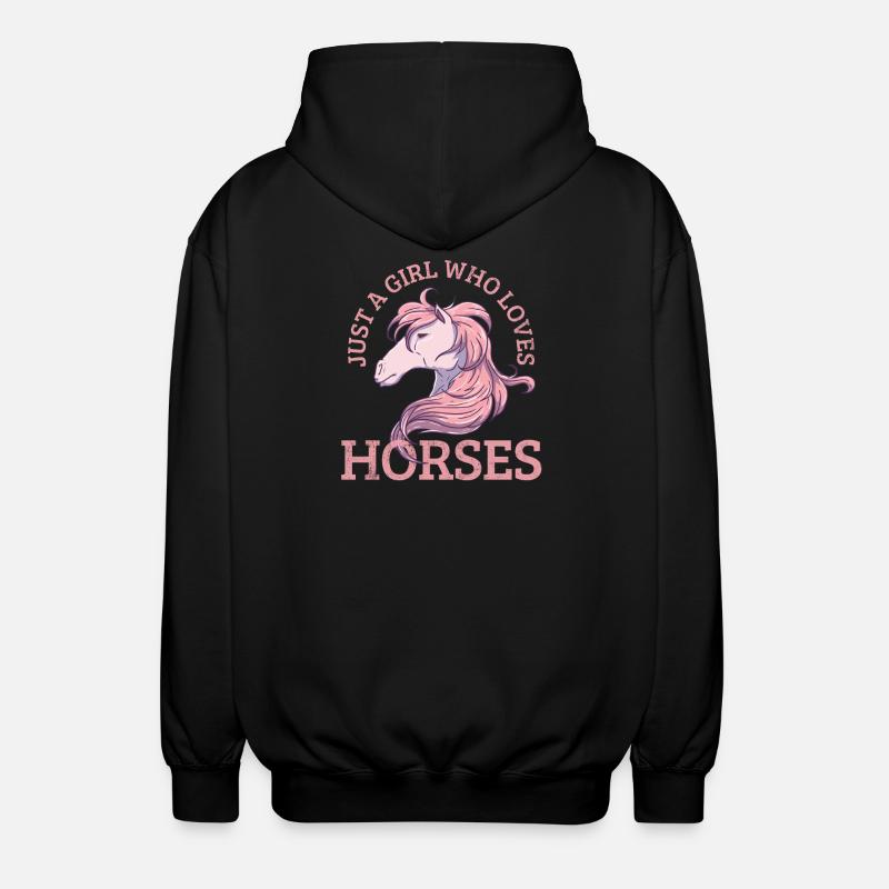 Cheval - Veste à capuche unisexe - noir