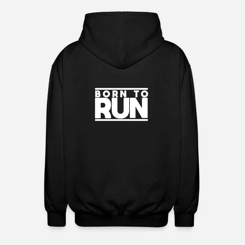 Né à la course - Veste à capuche unisexe - noir