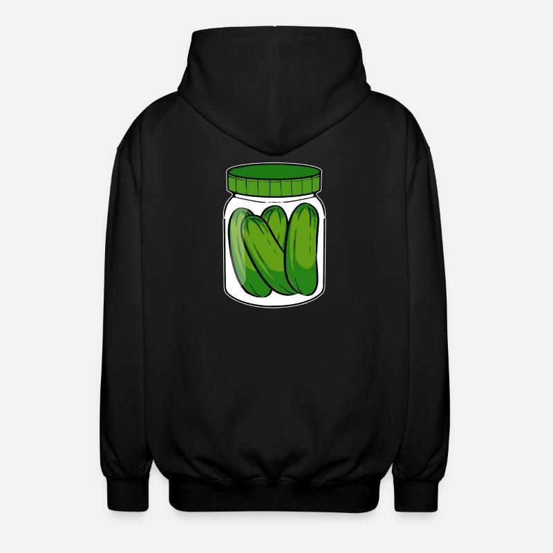 Concombre mariné vegan - Veste à capuche unisexe - noir