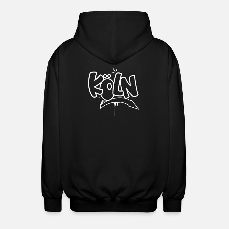 Graffiti de Cologne - Veste à capuche unisexe - noir