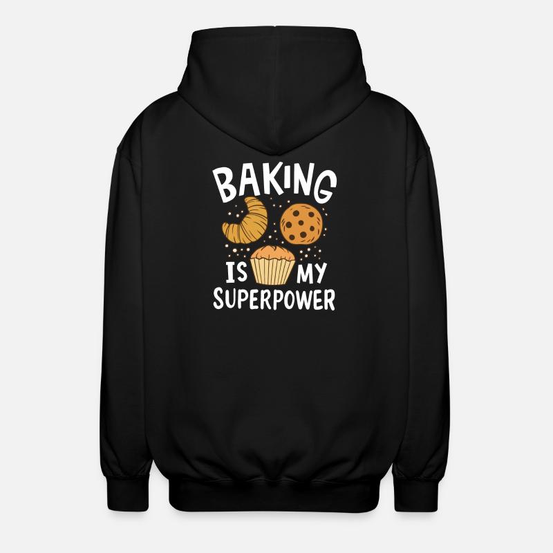 Backen Bäcker - Unisex Kapuzenjacke - Schwarz