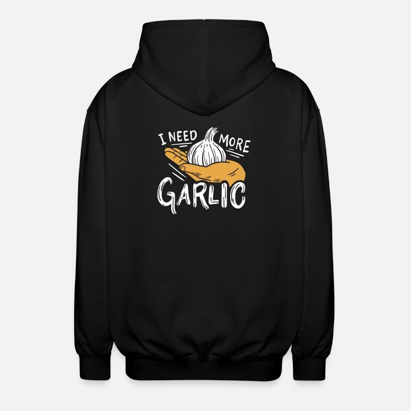 Knoblauch - Unisex Kapuzenjacke - Schwarz