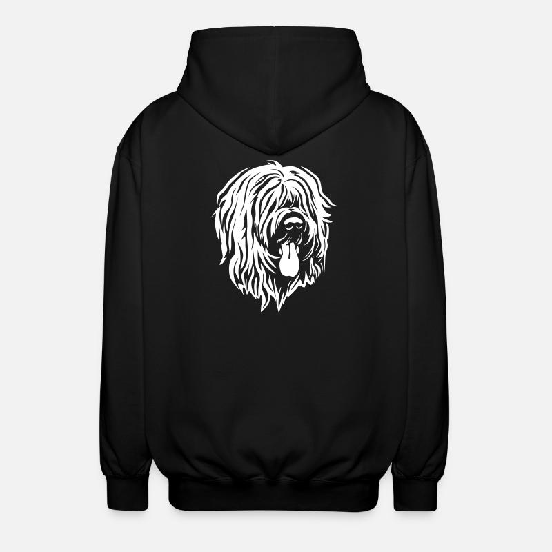 Briard Kopf "Black Edition" - Unisex Kapuzenjacke - Schwarz