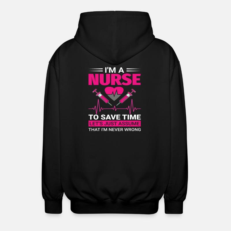 Krankenschwester - Unisex Kapuzenjacke - Schwarz