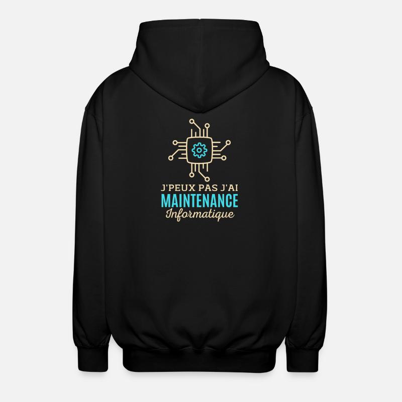 Maintenance informatique - Veste à capuche unisexe - noir