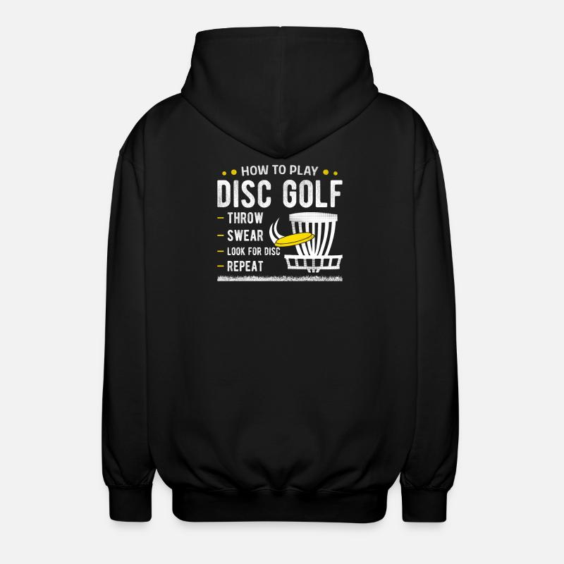 Disc Golf - Unisex Kapuzenjacke - Schwarz