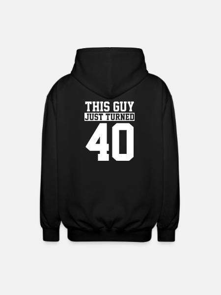 40e anniversaire Quarante ans - Veste à capuche unisexe - noir