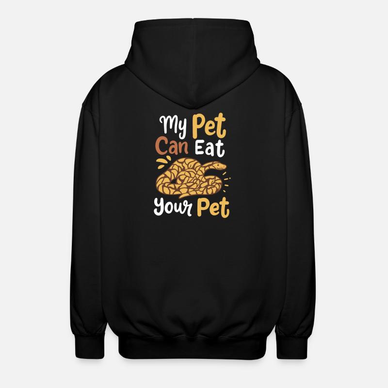 Python Snake Snake Owner - Unisex Hooded Jacket - black