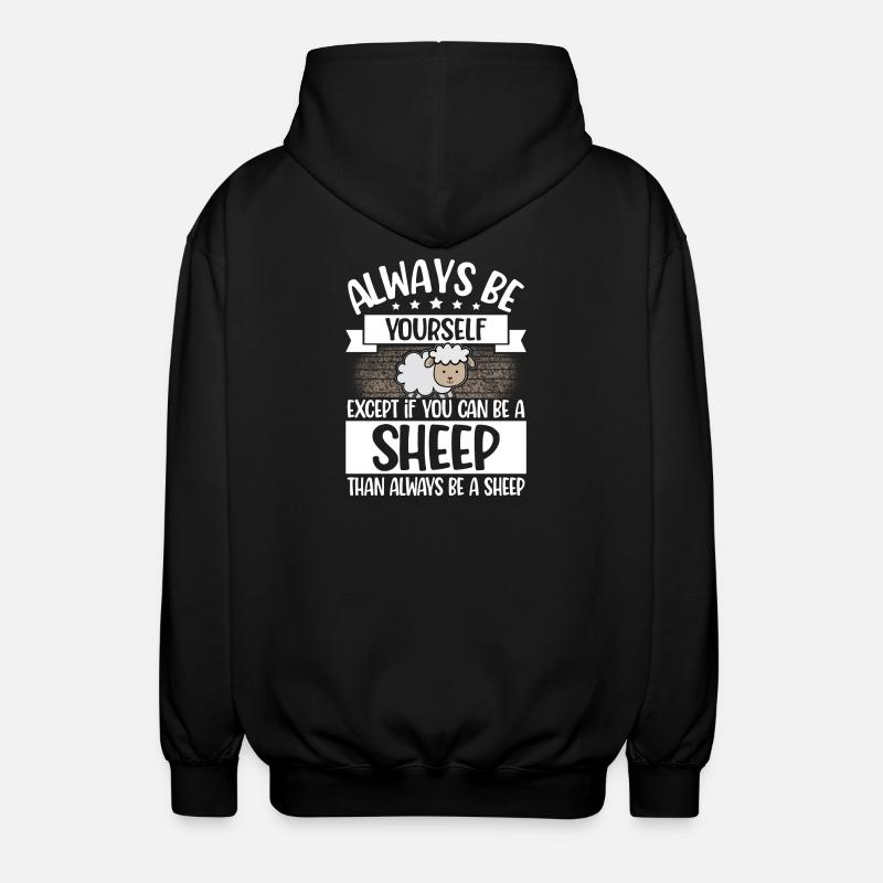 Schaf - Unisex Kapuzenjacke - Schwarz