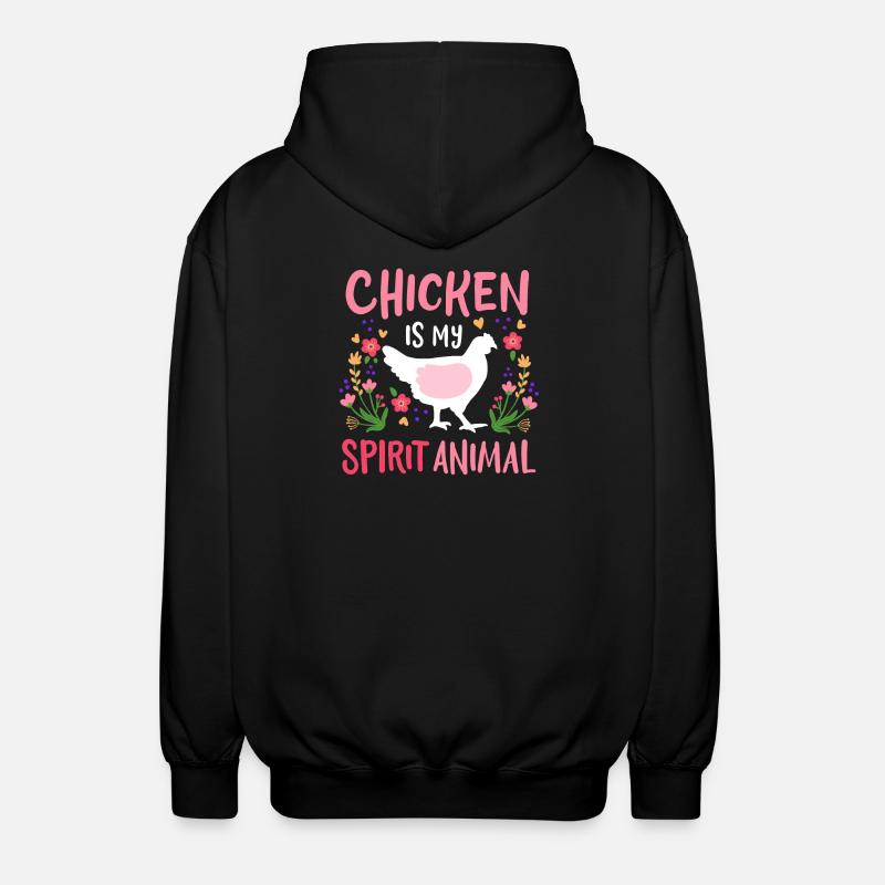 Poules Poules Élevage de poulets - Veste à capuche unisexe - noir