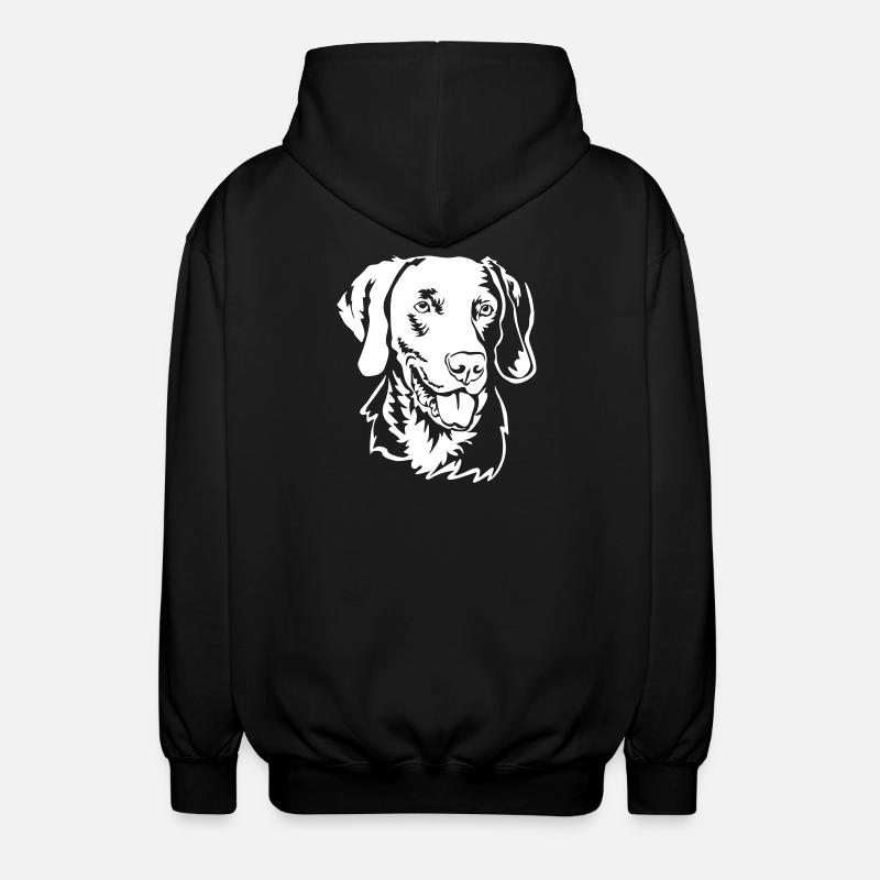 Weimaraner head "Black Edition" - Unisex Hooded Jacket - black