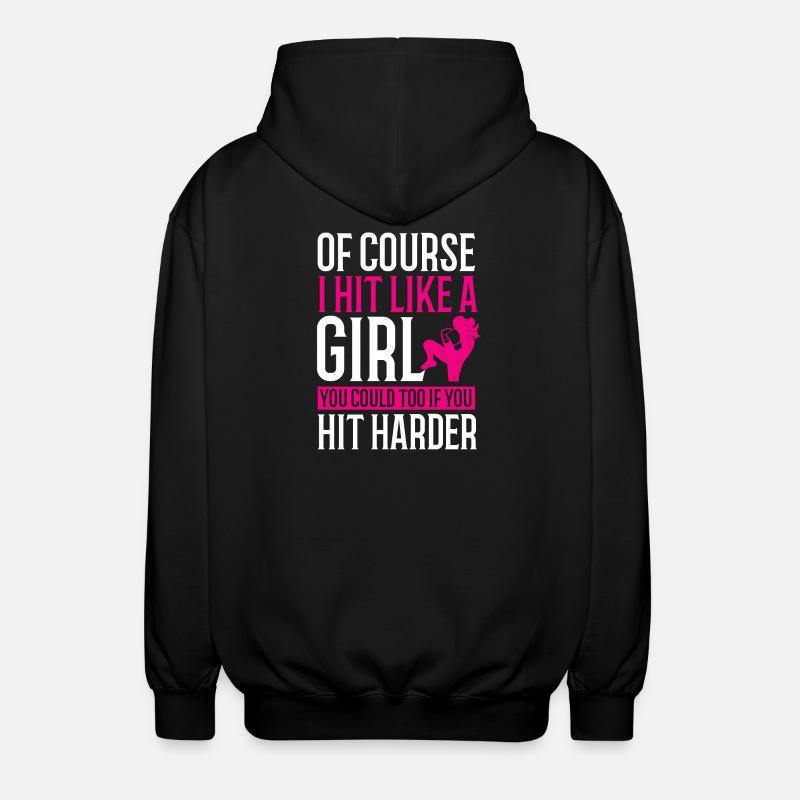 Kickboxing Boxing Kickboxing Thai Boxing - Unisex Hooded Jacket - black