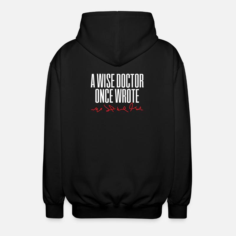 Docteur Docteur Médecine Écriture - Veste à capuche unisexe - noir