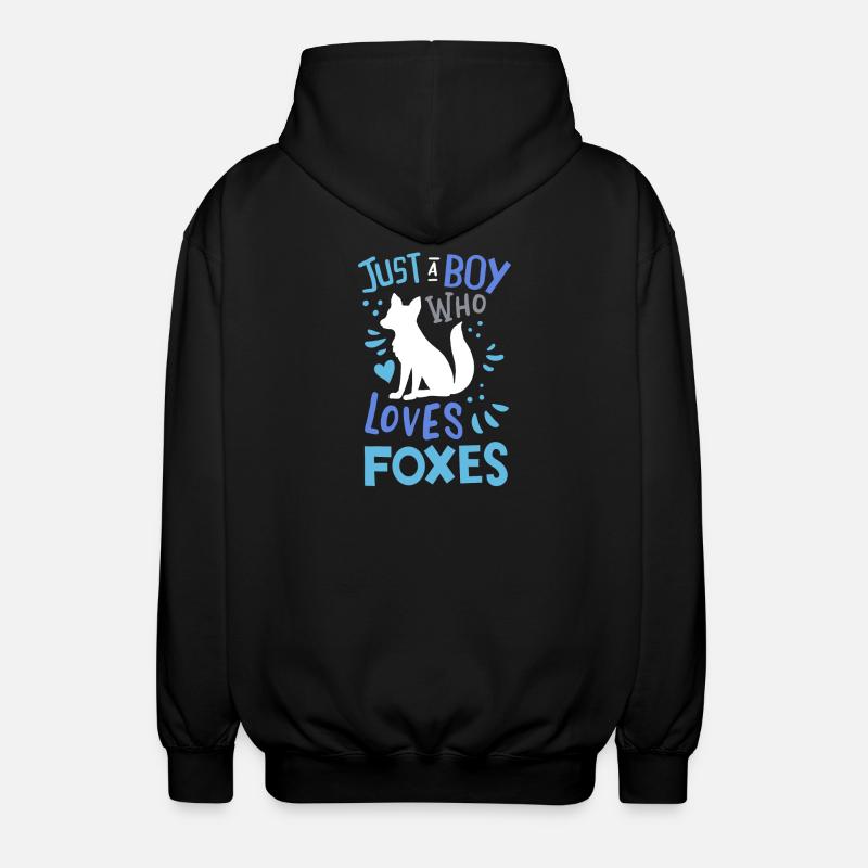 Foxes Fox Fox Lover - Unisex Hooded Jacket - black