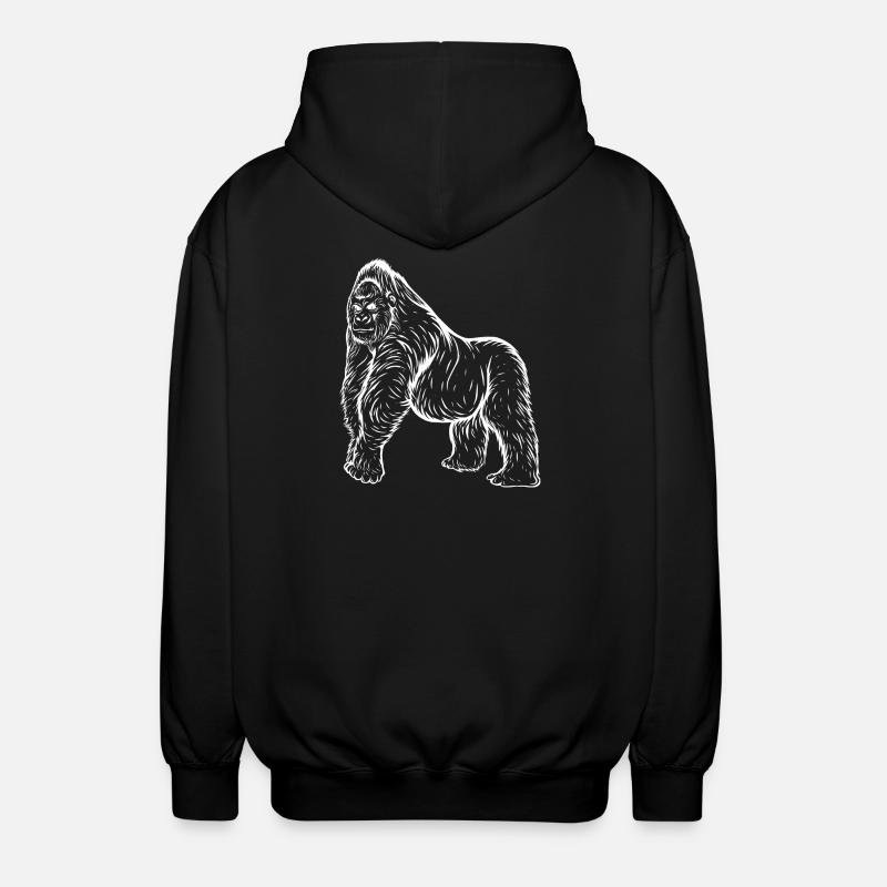gorilla - Unisex Hooded Jacket - black