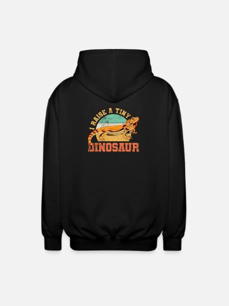 Skäggagam ödla reptil vintage - Luvjacka unisex - svart