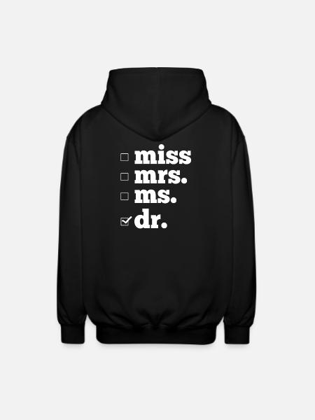 Ph.D. Doctorate - Unisex Hooded Jacket - black