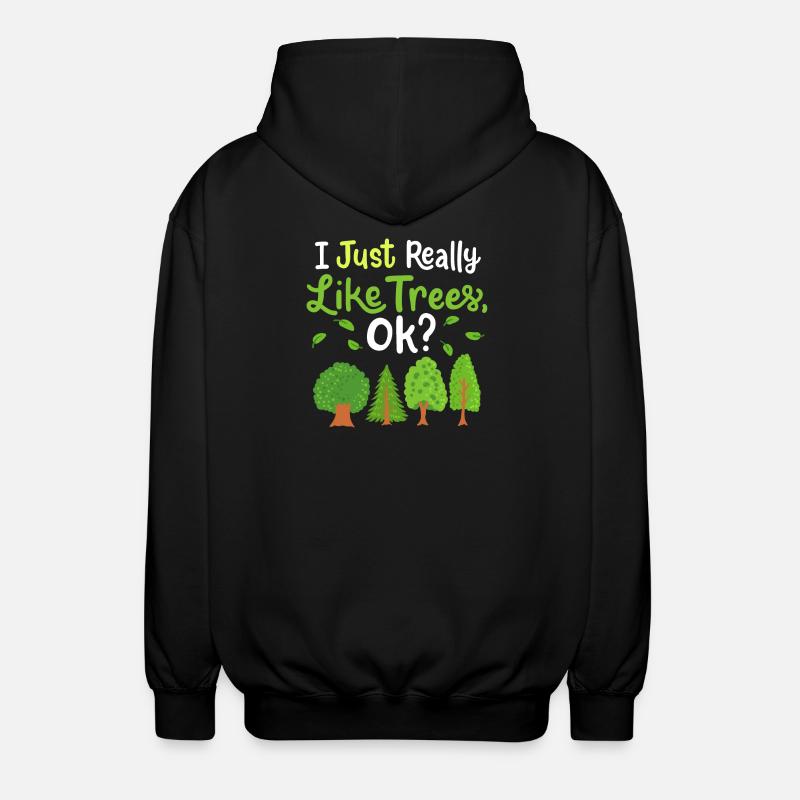 Forêt d’arbres - Veste à capuche unisexe - noir