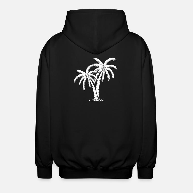 Palm tree - Unisex Hooded Jacket - black