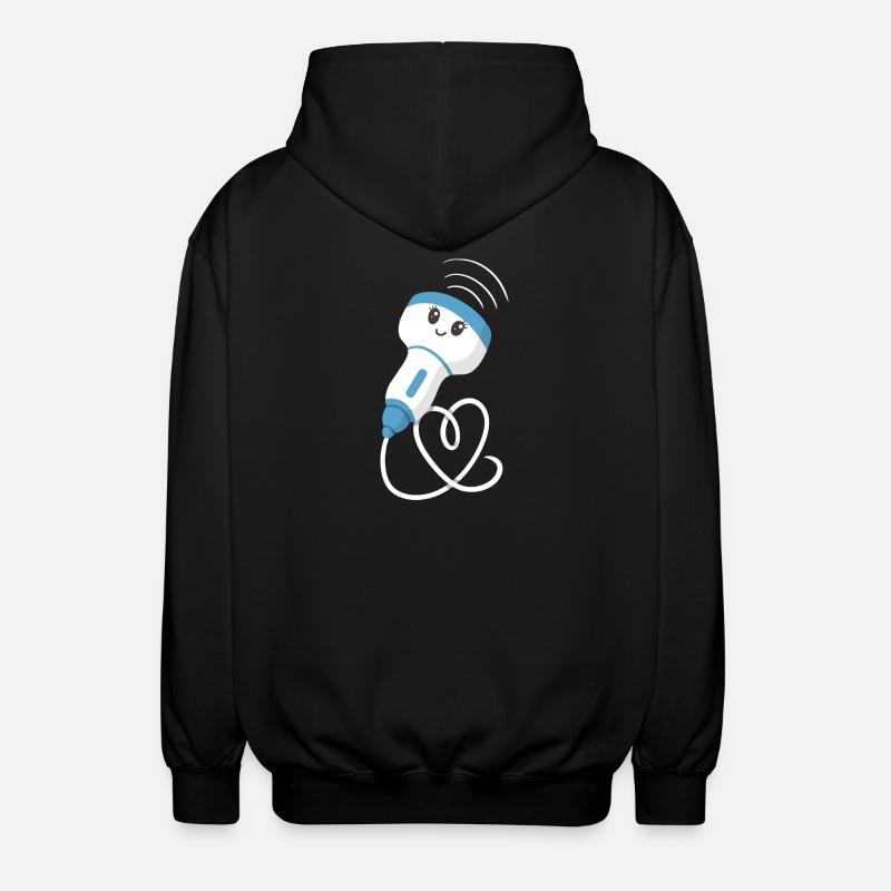 Technicien en échographie sonographique - Veste à capuche unisexe - noir