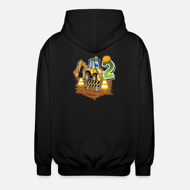 2 ans bagger anniversaire d’enfant - Veste à capuche unisexe - noir