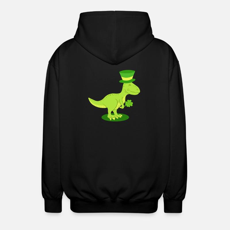 St. Patrick's Day Dinosaurier Irisch - Unisex Kapuzenjacke - Schwarz