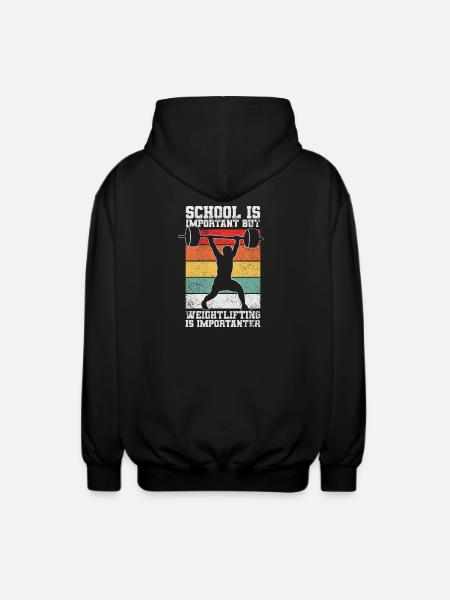 Gewichtheben - Unisex Kapuzenjacke - Schwarz