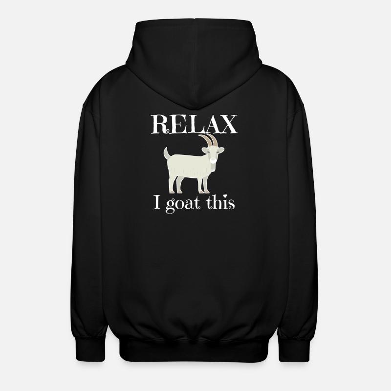 Détends-toi je chèvre ça - Veste à capuche unisexe - noir