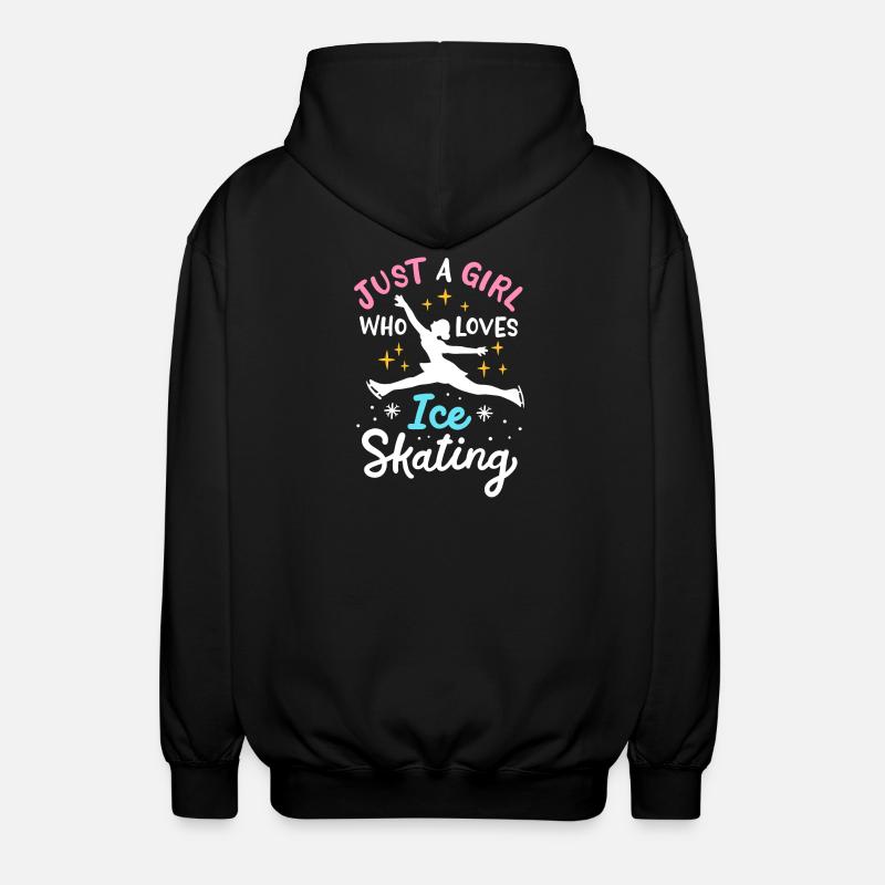 Eislaufen Eisläufer - Unisex Kapuzenjacke - Schwarz