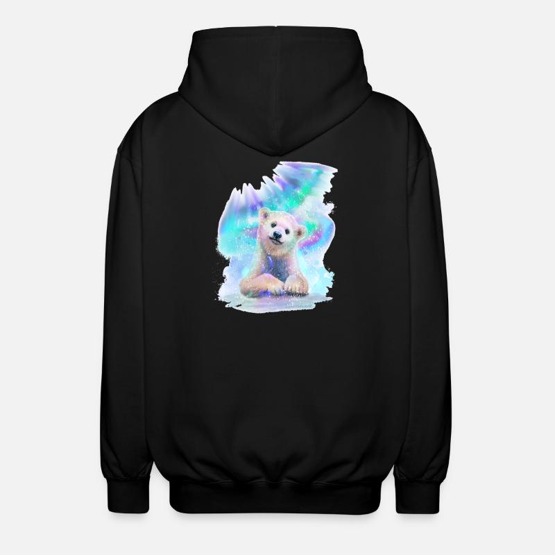 Ours blanc - Veste à capuche unisexe - noir