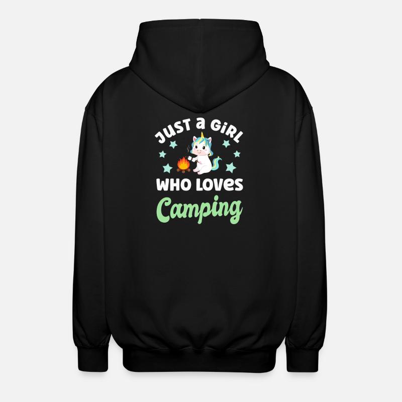Camping Campen - Unisex Kapuzenjacke - Schwarz