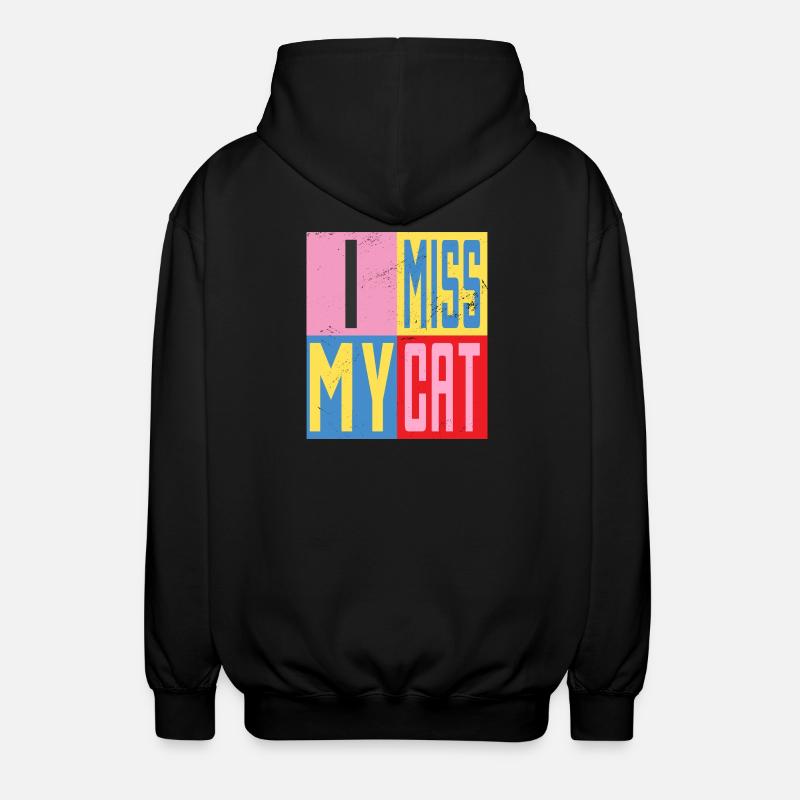 Mon chat me manque - Veste à capuche unisexe - noir