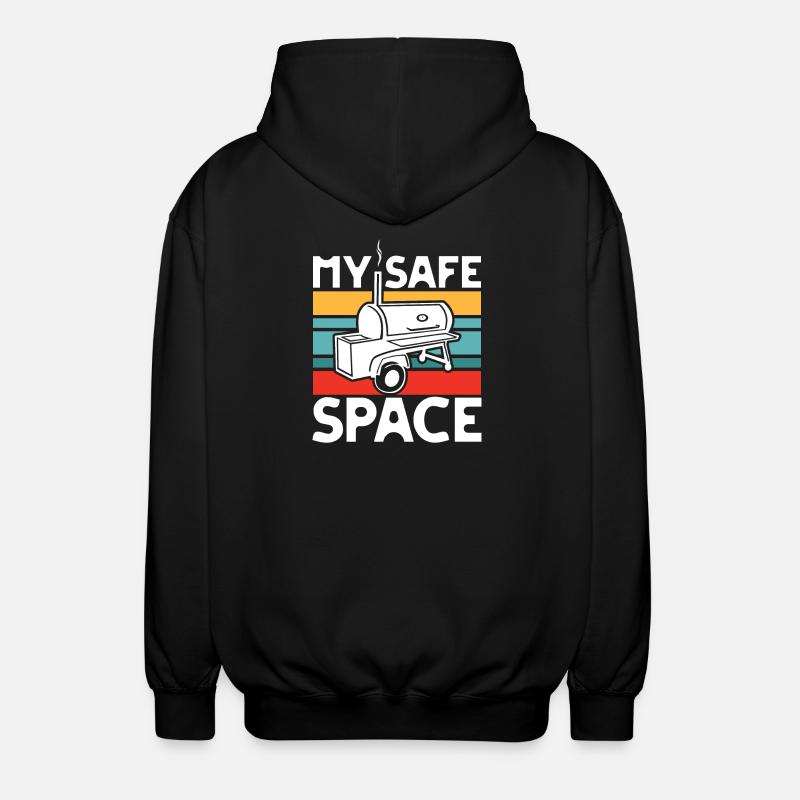 Mein Sicherer Grillplatz - Unisex Kapuzenjacke - Schwarz