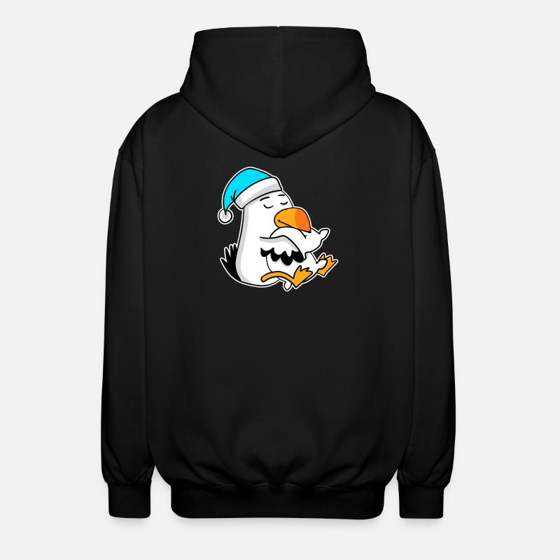 Albatross Seagull Bird - Unisex Hooded Jacket - black