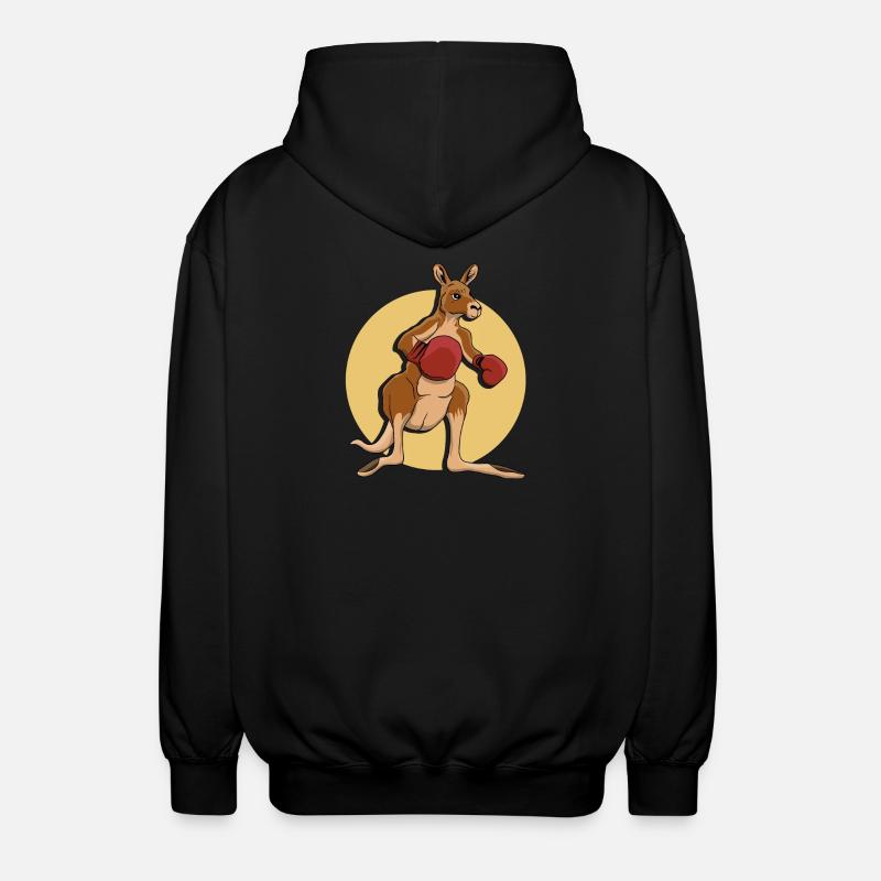 Kangaroo boxer - Unisex Hooded Jacket - black