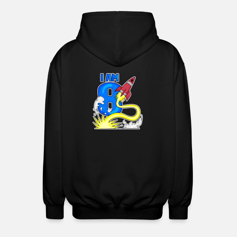 Boy 8 years old - Unisex Hooded Jacket - black