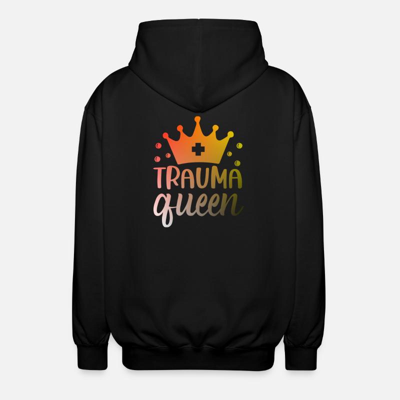 Trauma Queen Krankenschwester - Unisex Kapuzenjacke - Schwarz