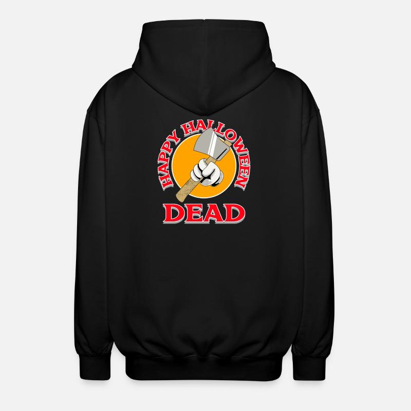 Halloween Axe with Dead Design - Unisex Hooded Jacket - black