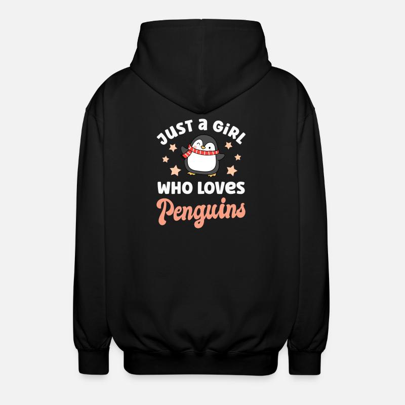 Penguin Penguins - Unisex Hooded Jacket - black