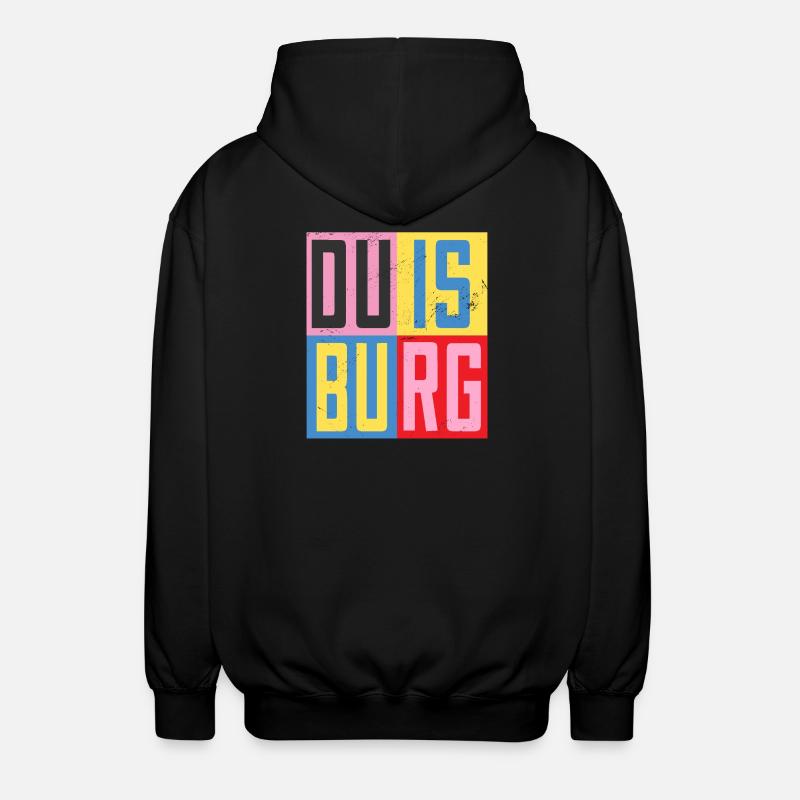 Duisburg Städte Design - Unisex Kapuzenjacke - Schwarz
