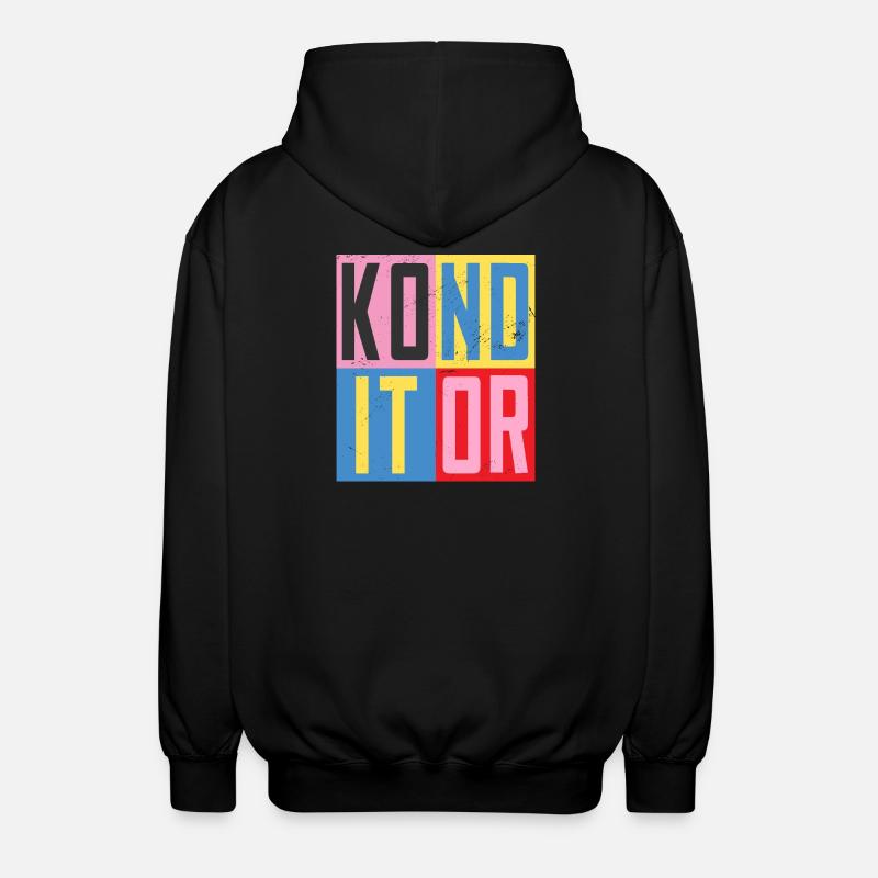 Konditor Design - Unisex Kapuzenjacke - Schwarz