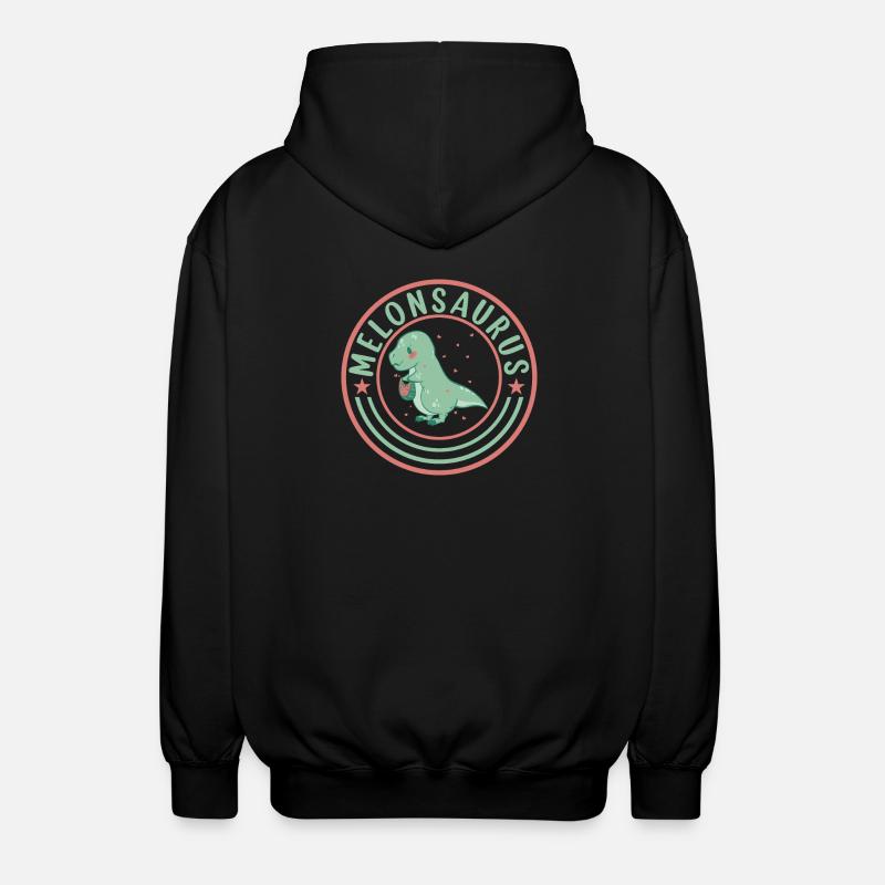 Pastèque pastèque végétarienne T Rex - Veste à capuche unisexe - noir