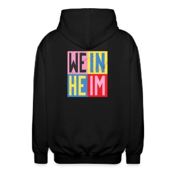 Weinheim Design - Unisex Kapuzenjacke - Schwarz - Hinten - AI Model Male 185 light (185cm)