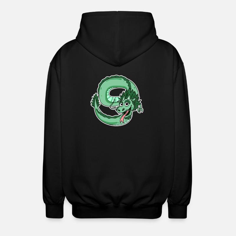 Dragon - Unisex Hooded Jacket - black