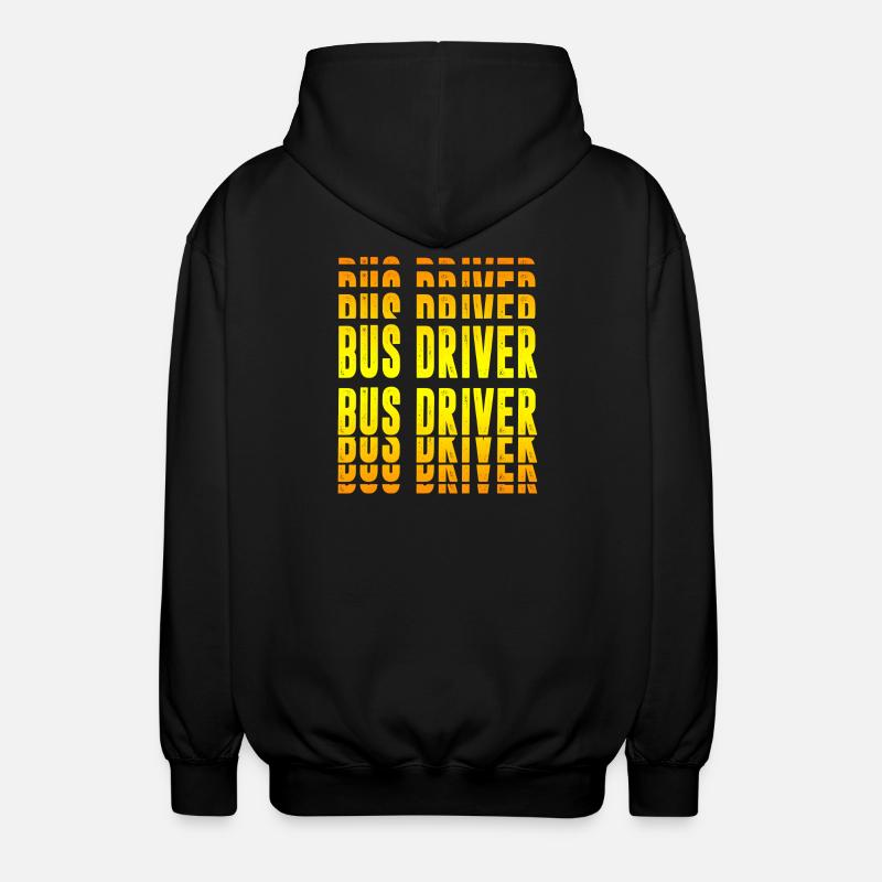 Bus driver design - Unisex Hooded Jacket - black
