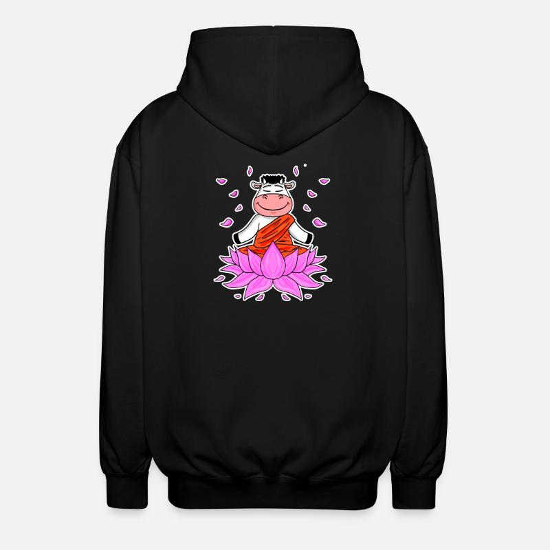 Yoga Kuh - Unisex Kapuzenjacke - Schwarz